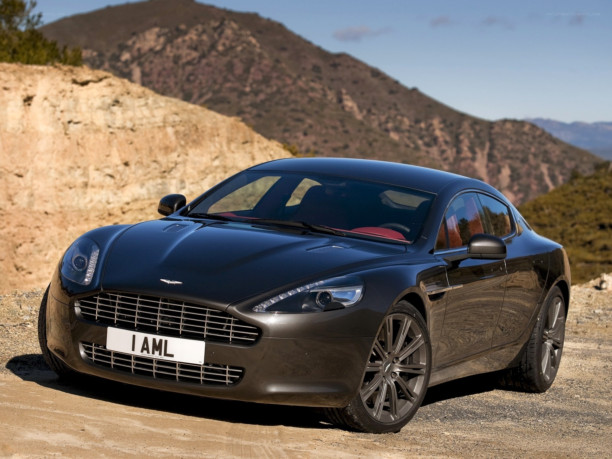 Aston Martin DB9 in mountain setting