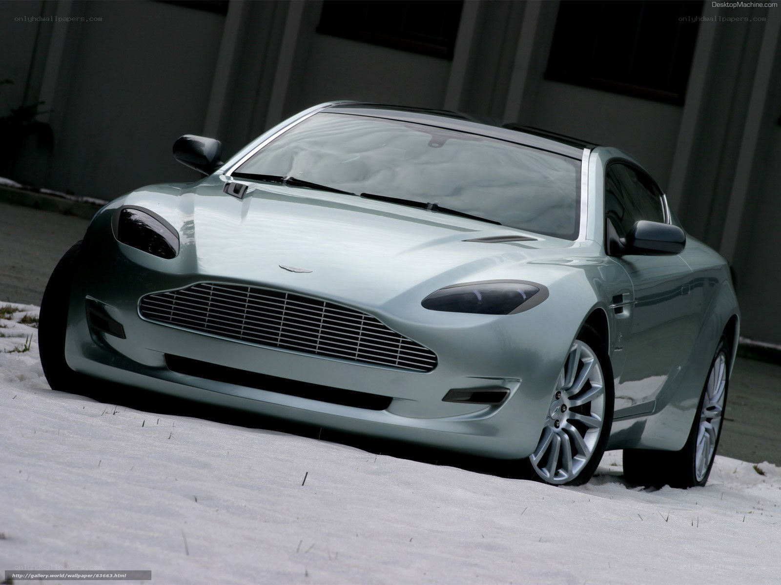 Aston Martin DB9 in snow