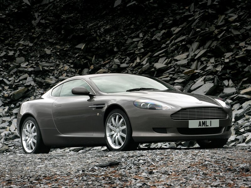 Aston Martin DB9 on rocky terrain