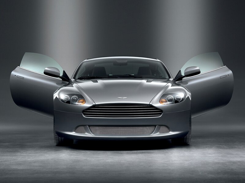 Aston Martin DB9 with doors open
