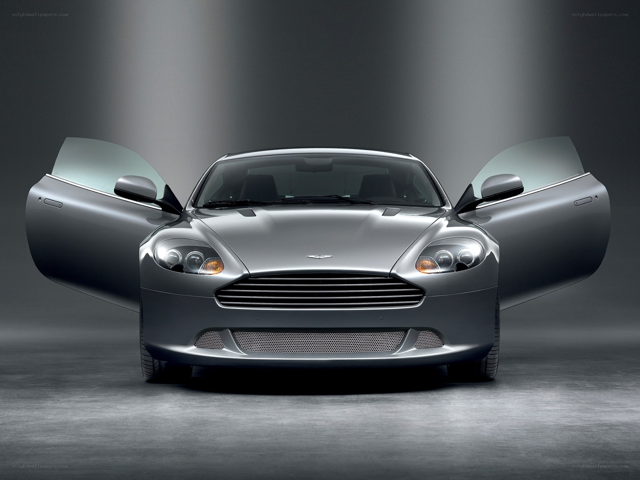 Aston Martin DB9 with doors open
