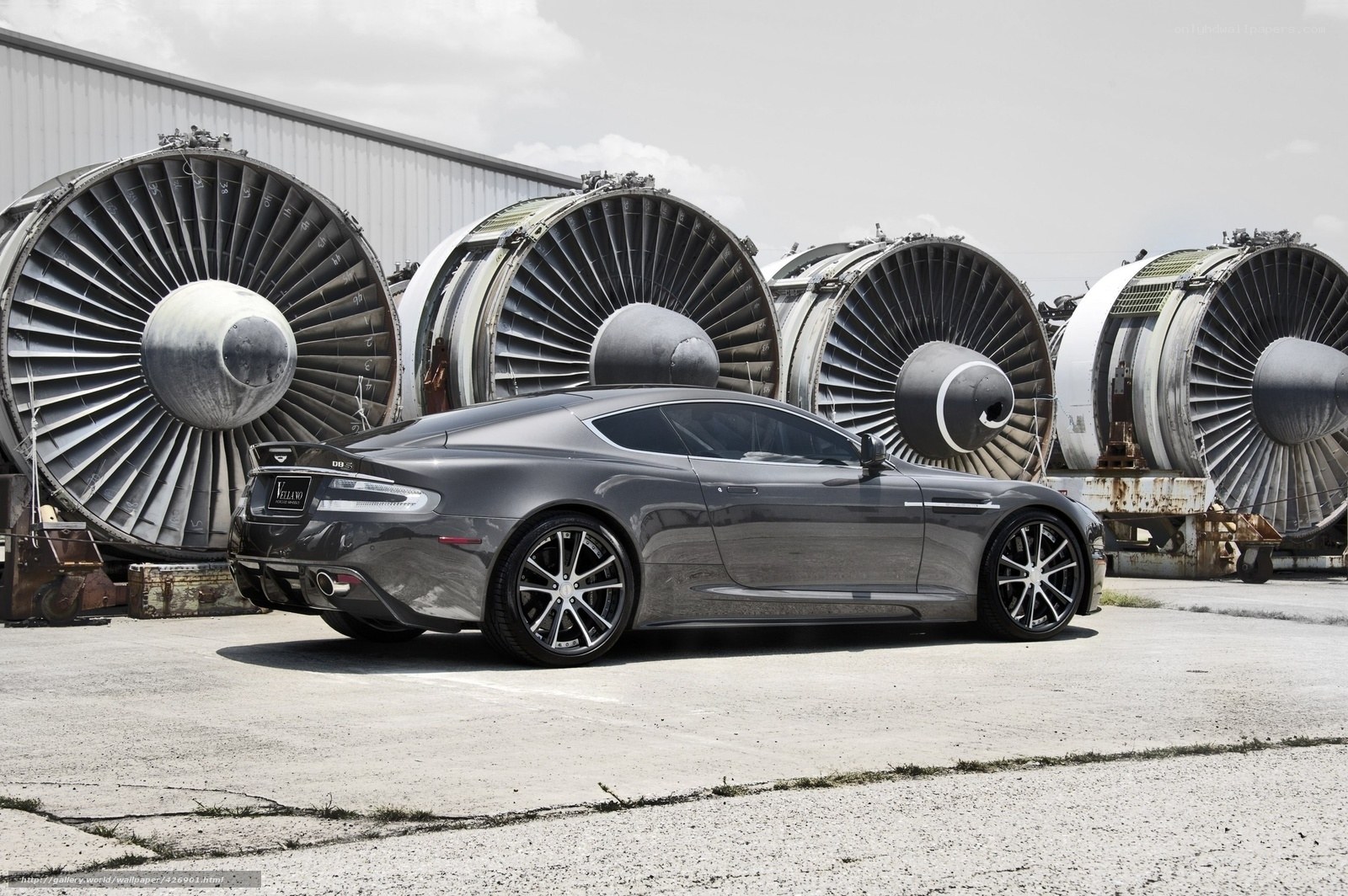 Aston Martin DB9 with jet engines
