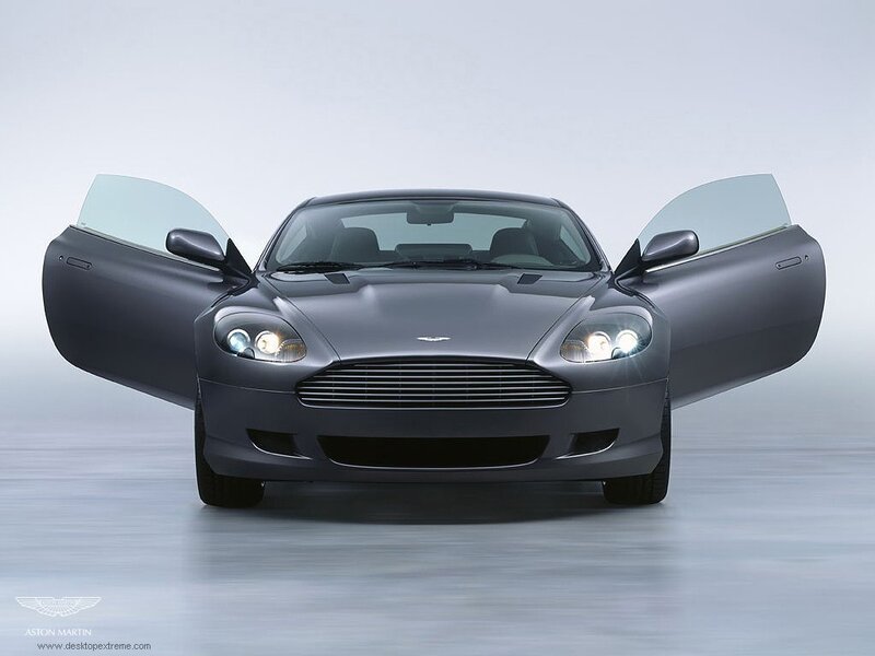Aston Martin DB9 with open doors