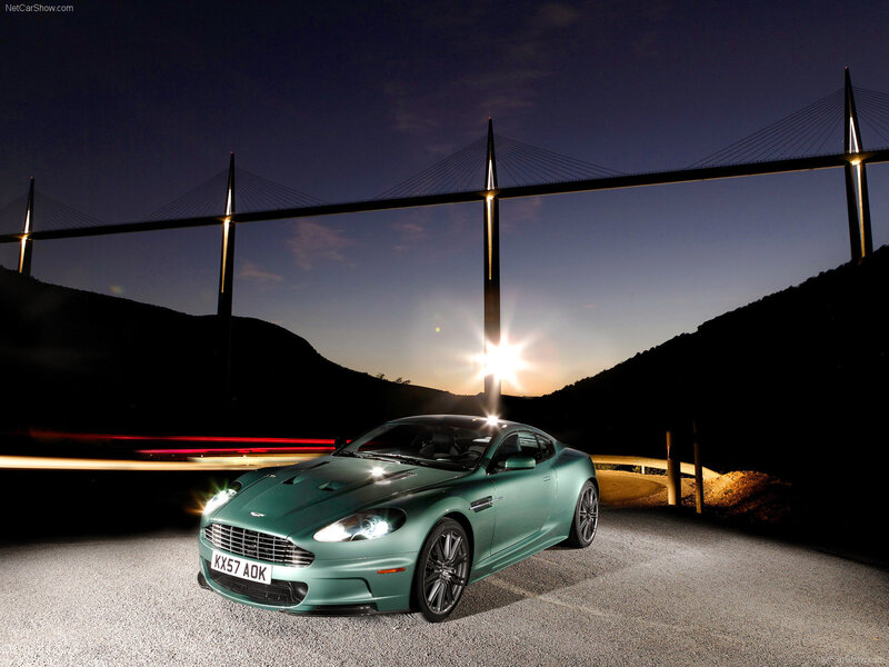 Aston Martin DBS at night