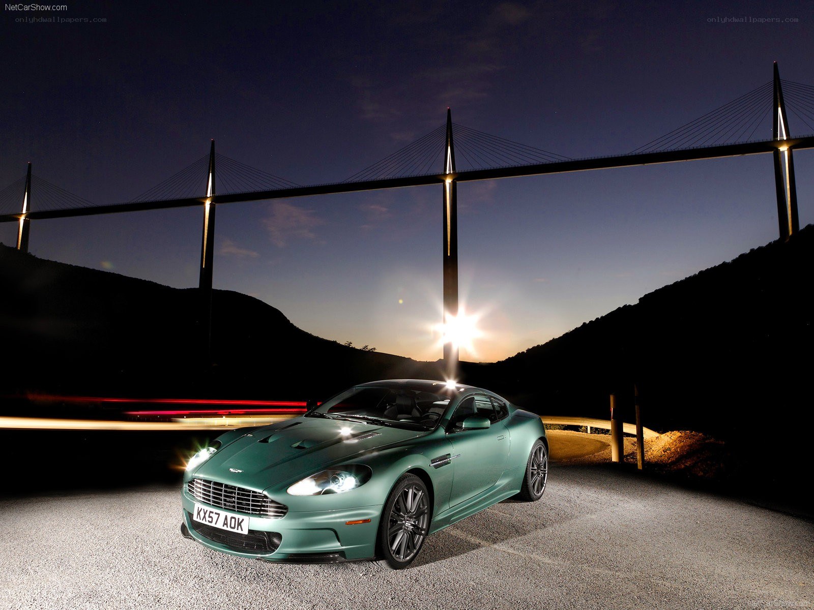 Aston Martin DBS at night