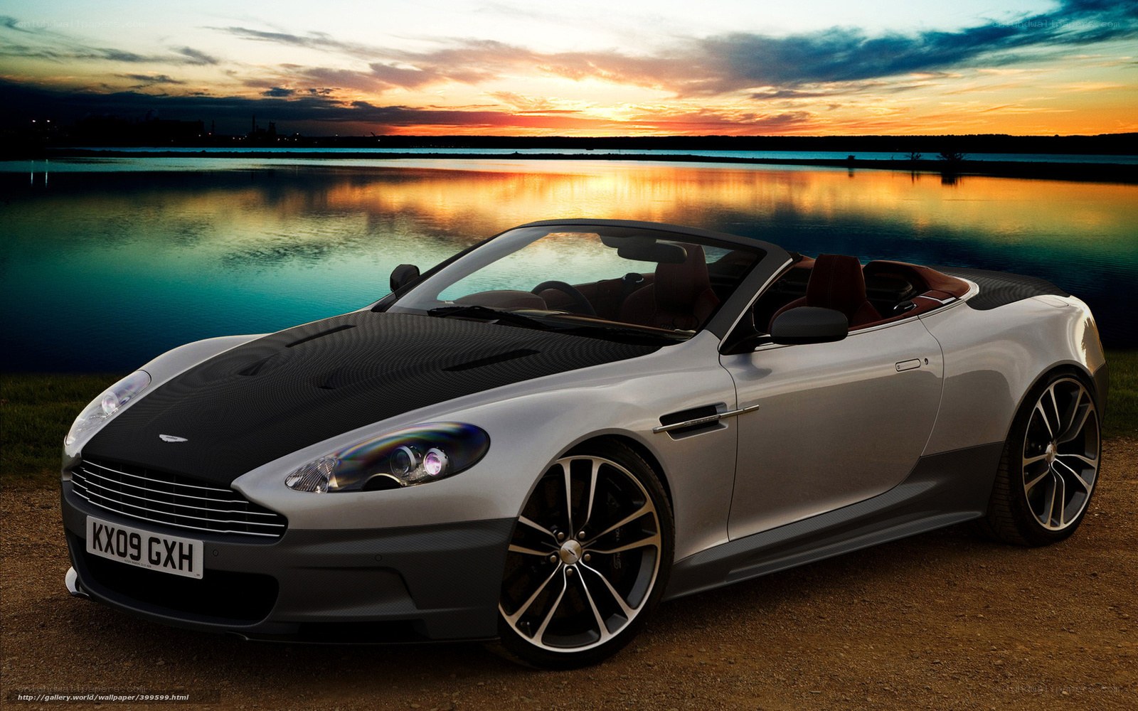 Aston Martin DBS at sunset
