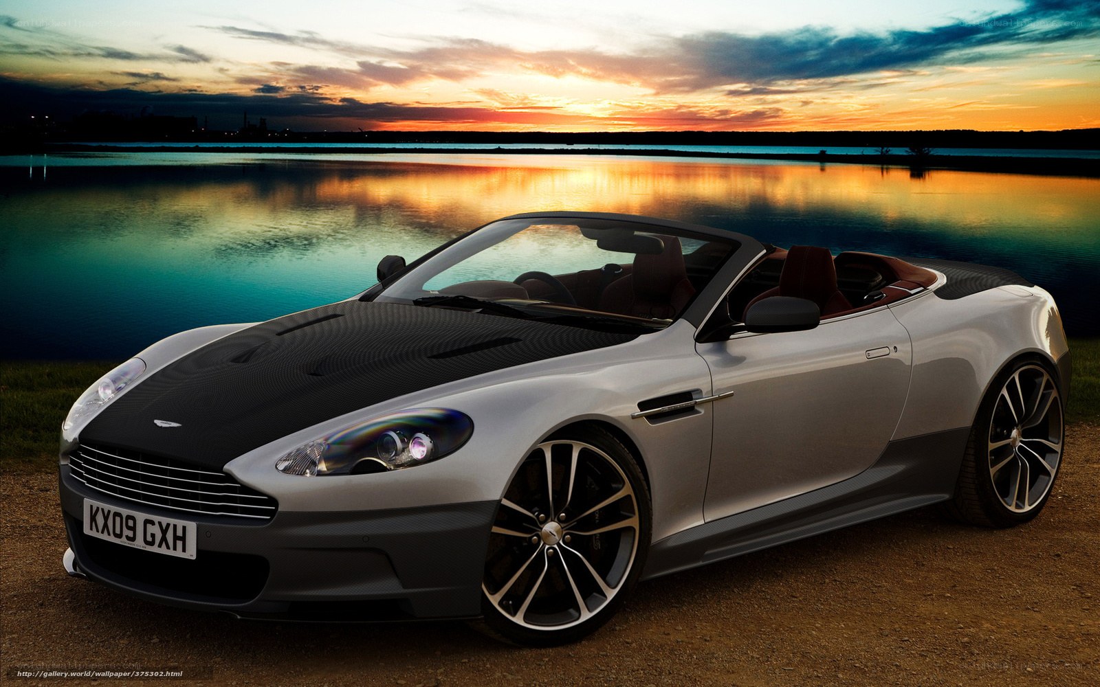 Aston Martin DBS at sunset