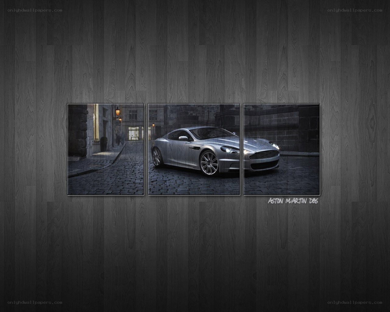 Aston Martin DBS on cobblestone street