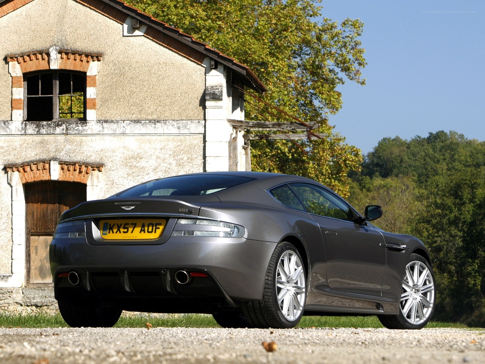 Aston Martin DBS parked outside