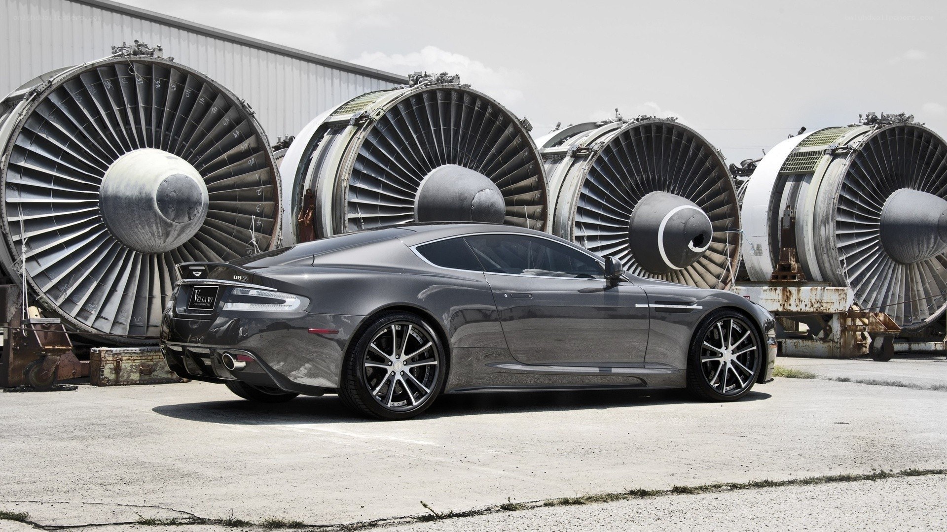 Aston Martin DBS with jet engines