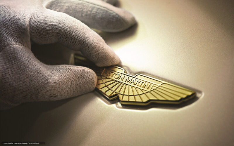 Aston Martin emblem being installed