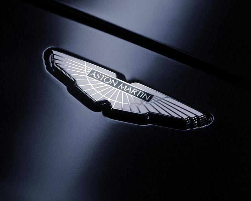 Aston Martin Emblem — Black, Dramatic, Photograph, Car Body