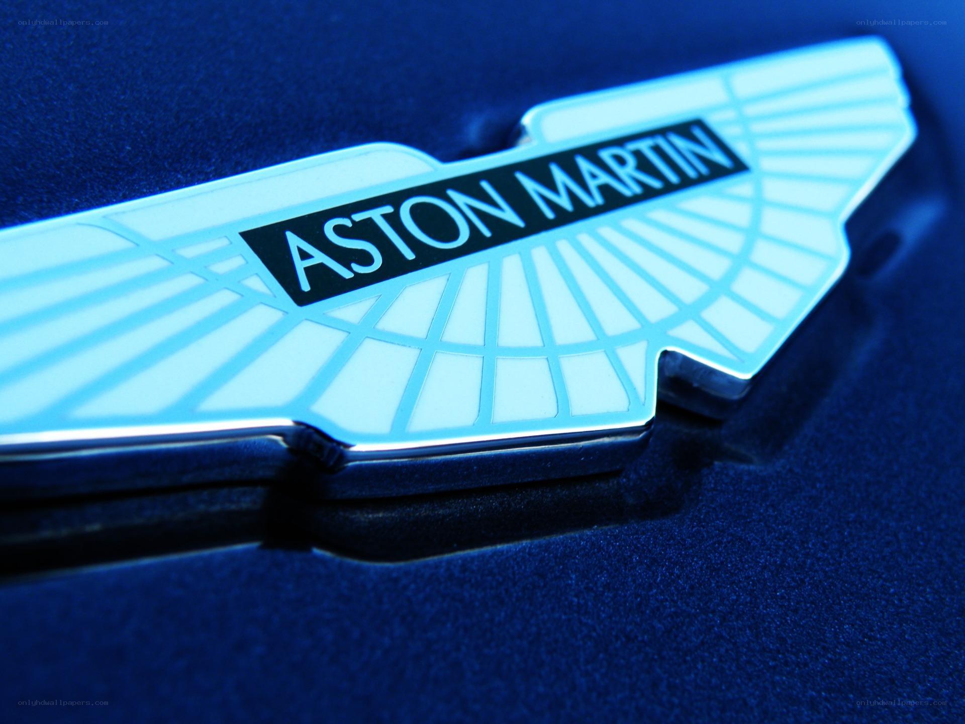 Aston Martin emblem close-up