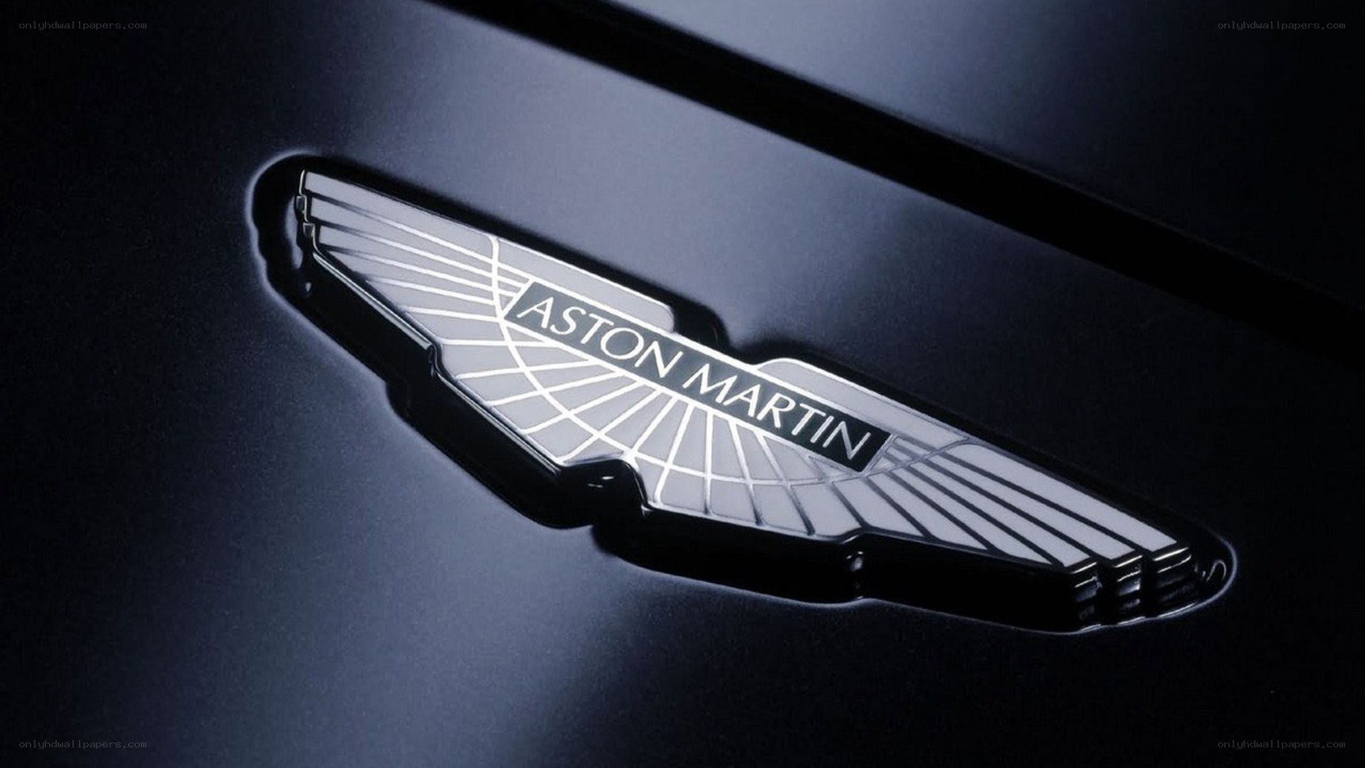 Aston Martin emblem close-up