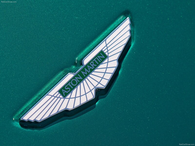 Aston Martin emblem close-up