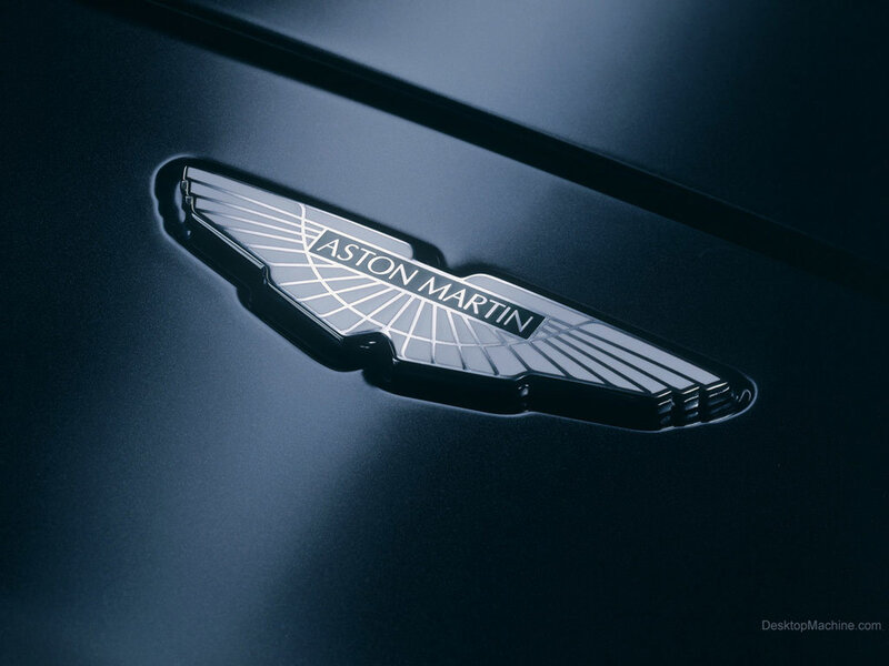 Aston Martin emblem close-up