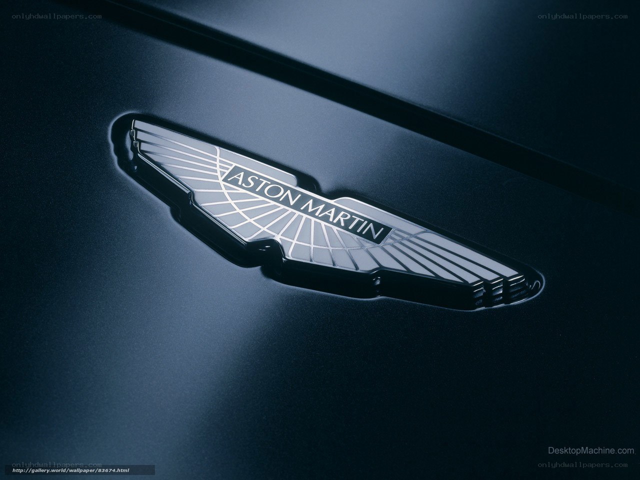 Aston Martin emblem close-up