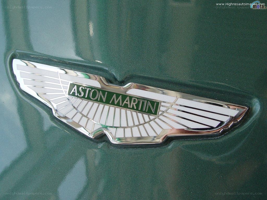 Aston Martin emblem on car