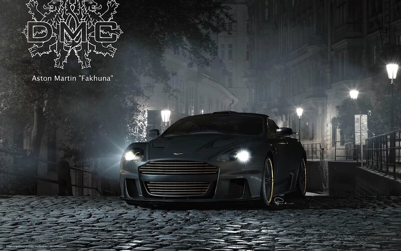 Aston Martin Fakhuna at night