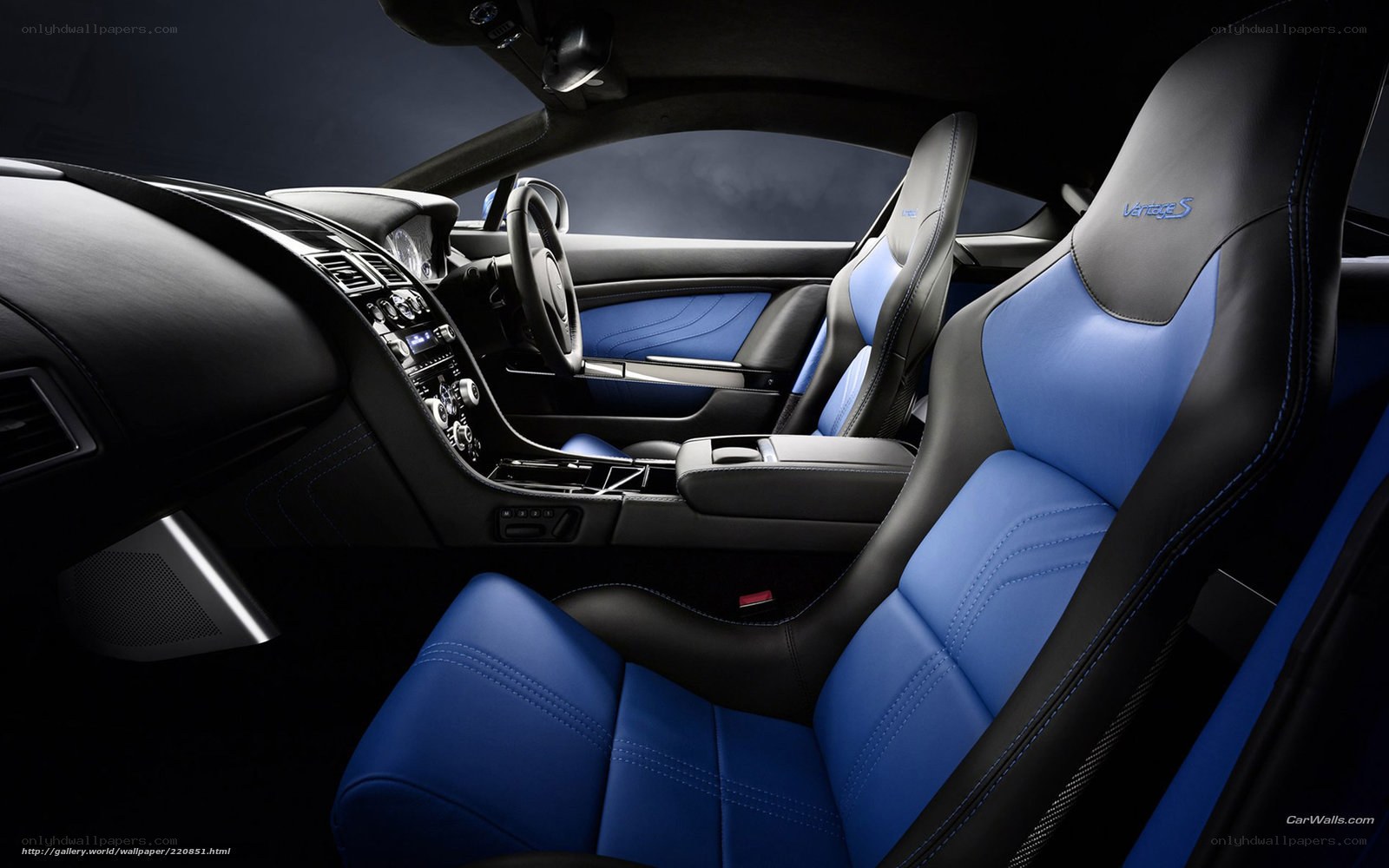 Aston Martin interior blue seats