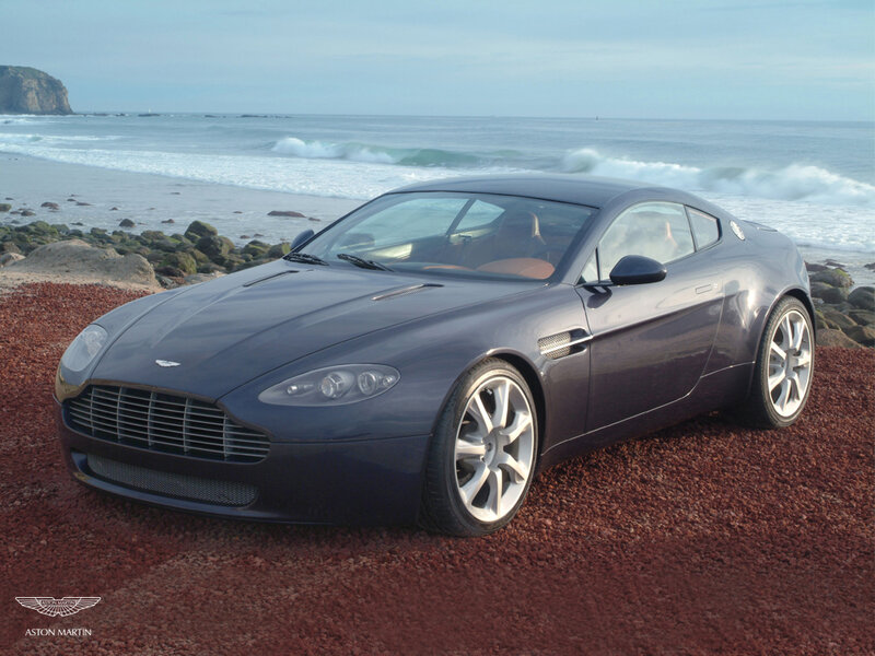 Aston Martin on a beach