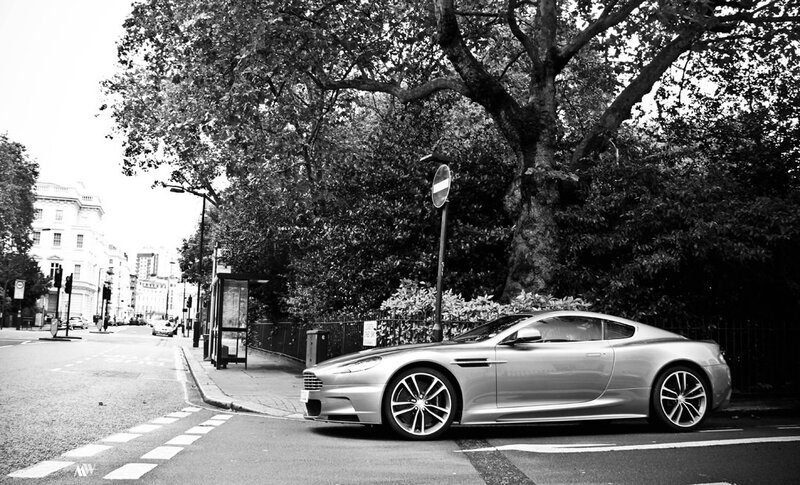 Aston Martin on a city street