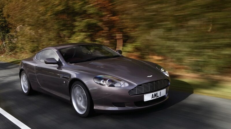 Aston Martin on a country road