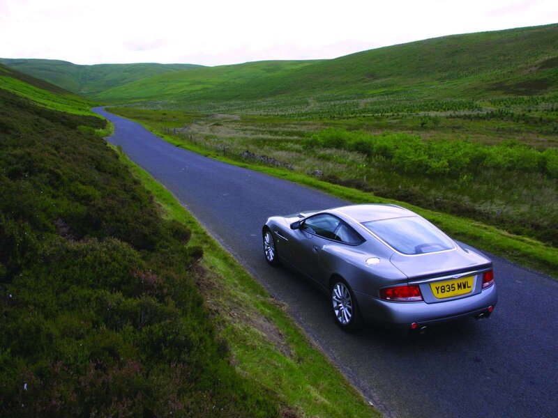 Aston Martin on a country road