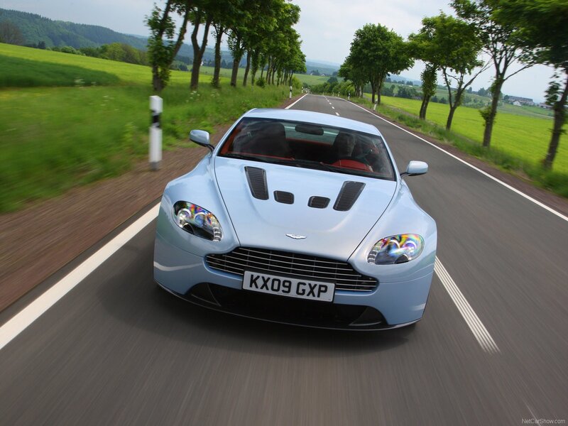 Aston Martin on a country road