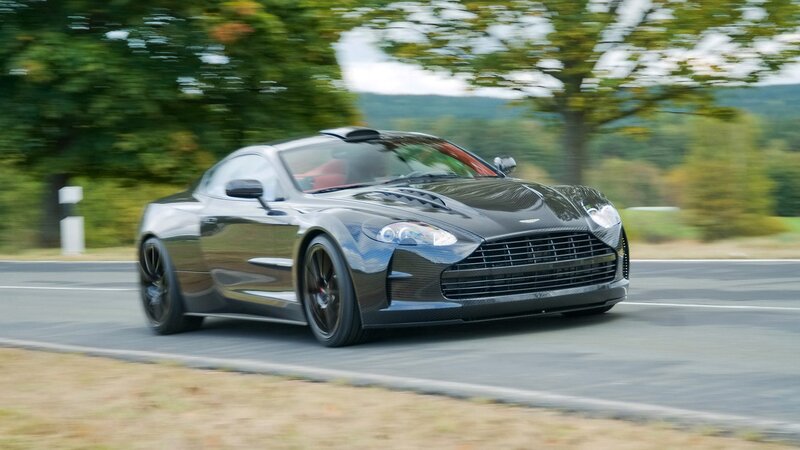 Aston Martin on a country road