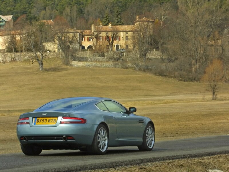 Aston Martin on a country road