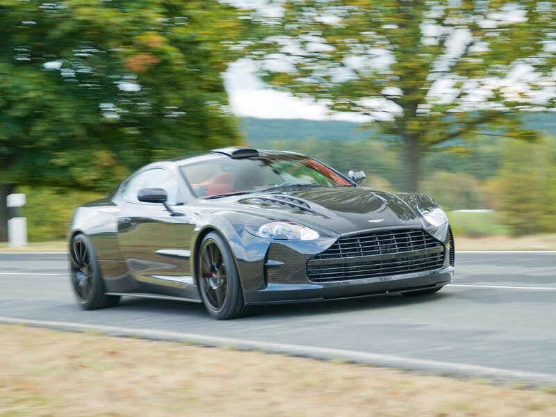Aston Martin on a country road