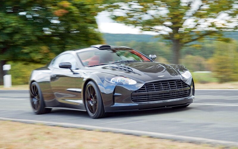 Aston Martin on a country road