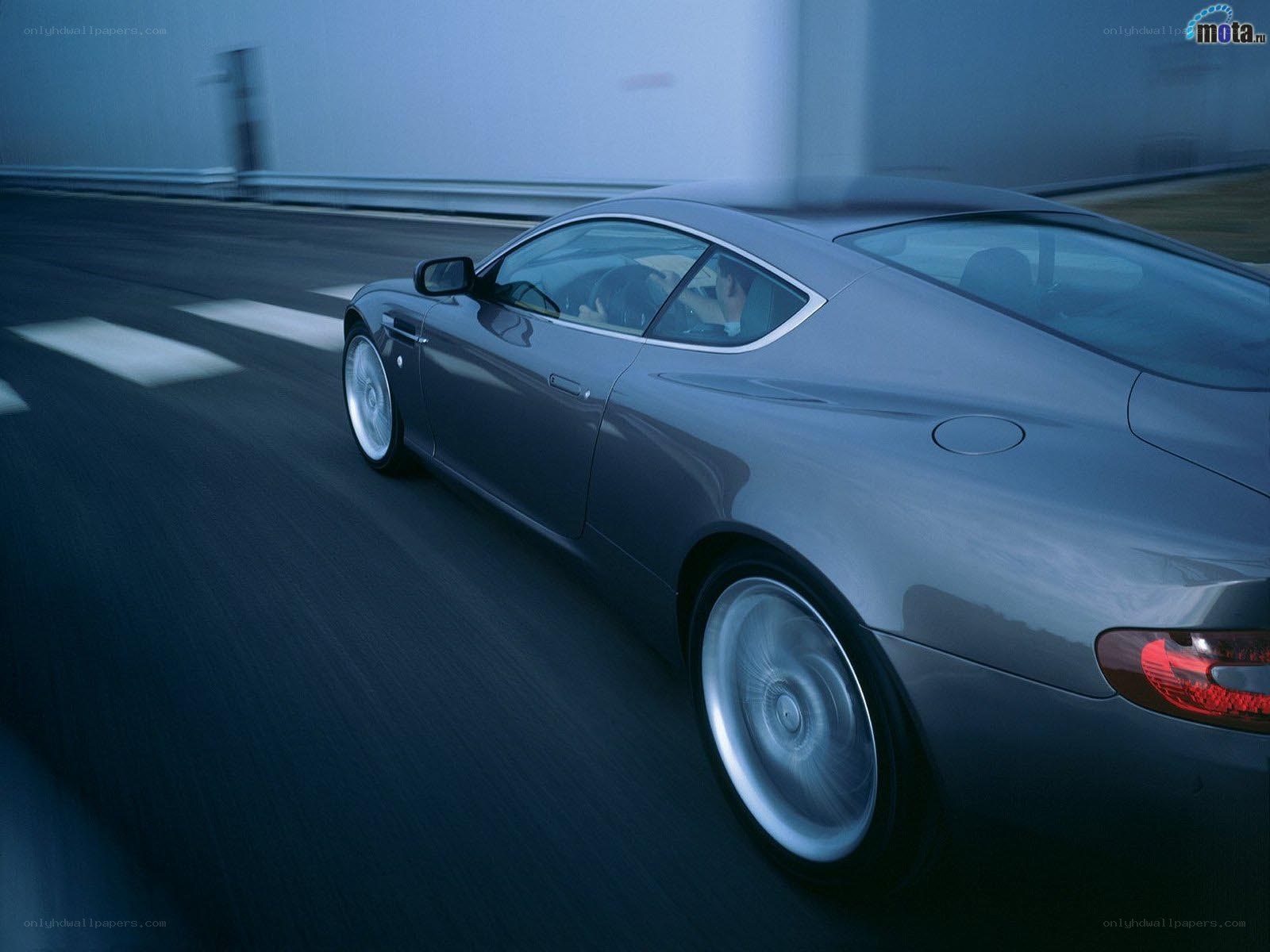 Aston Martin on a highway