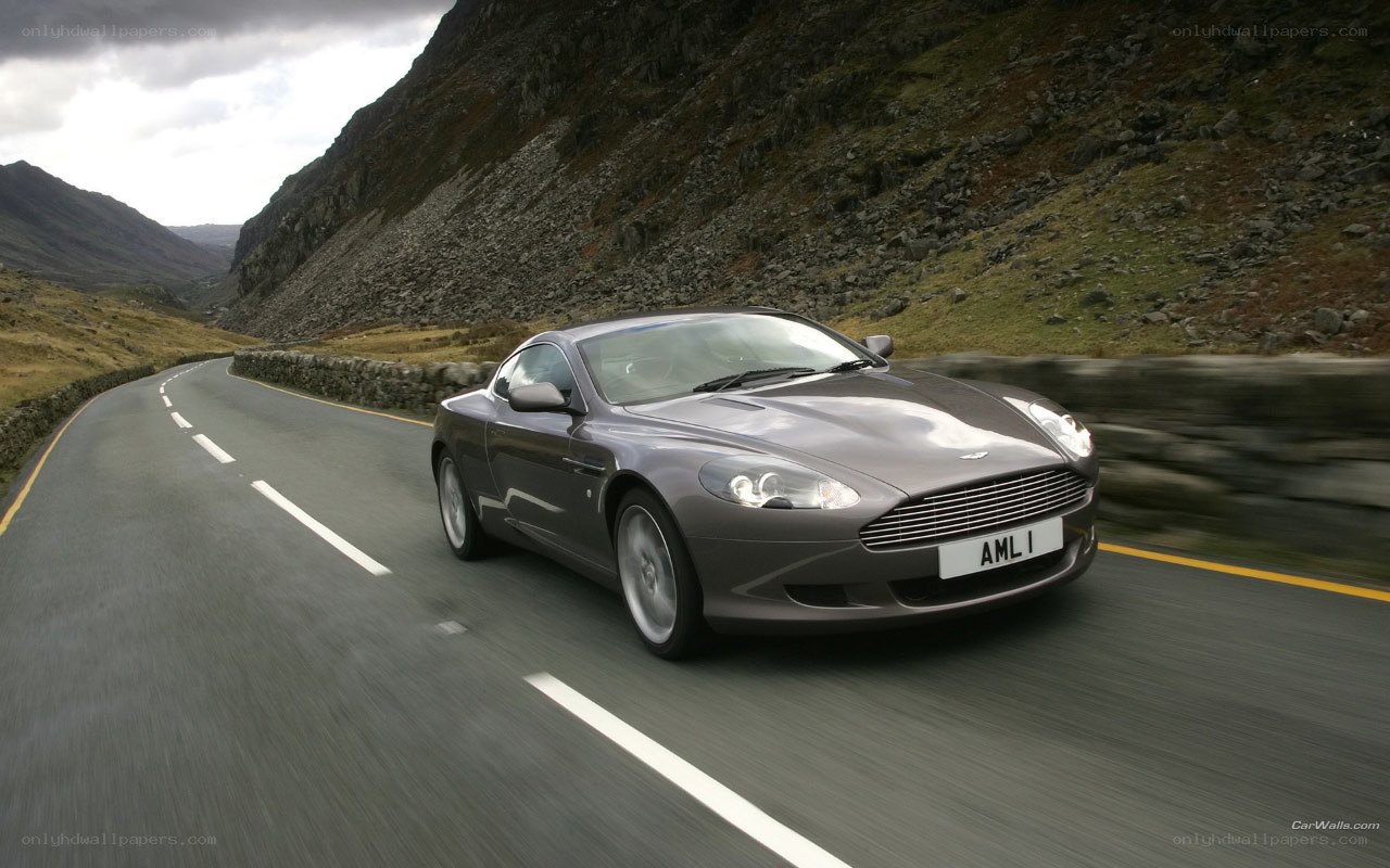 Aston Martin on a mountain road