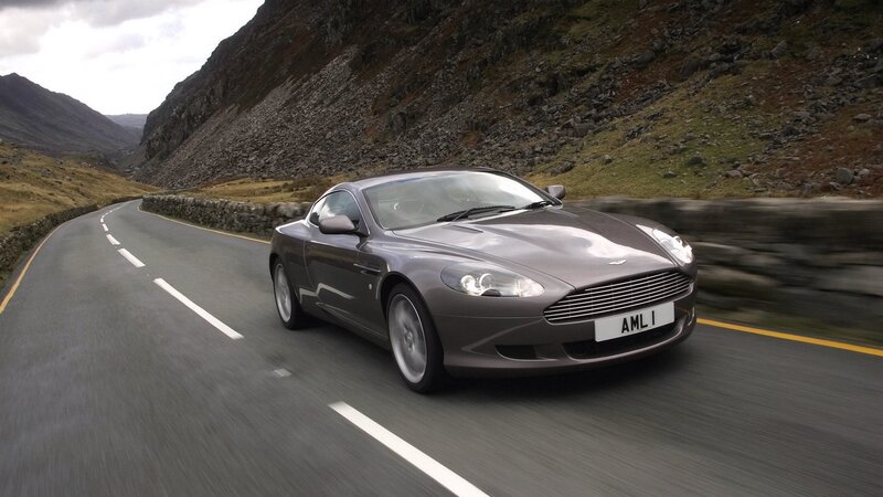 Aston Martin on a mountain road