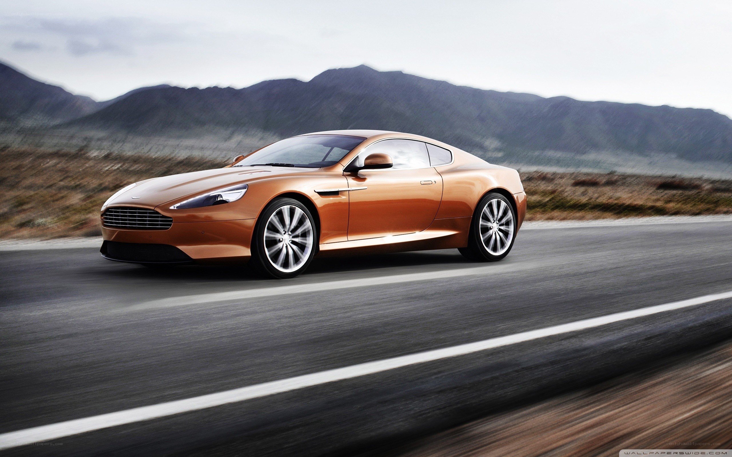 Aston Martin on a mountain road