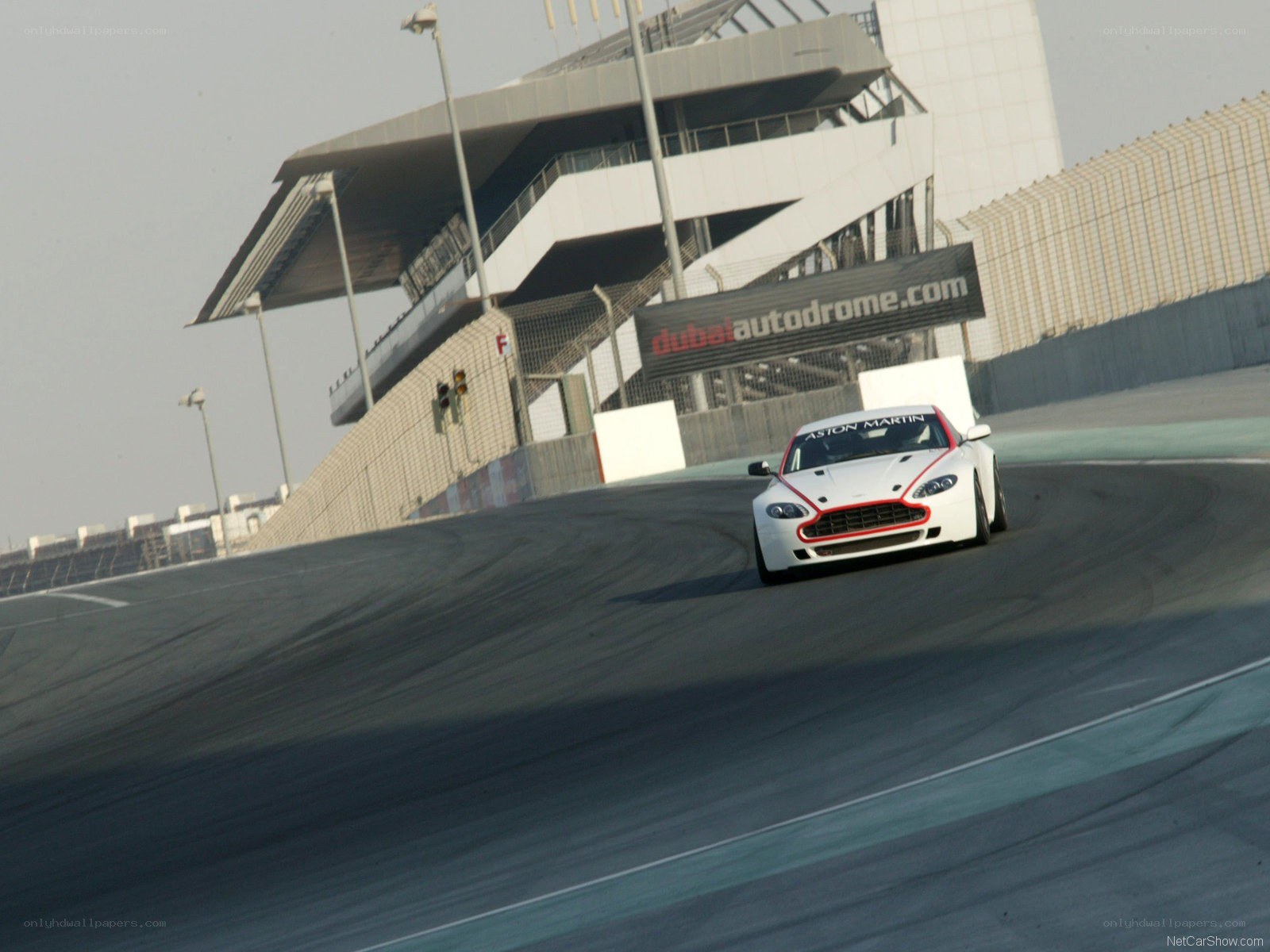 Aston Martin on a racetrack