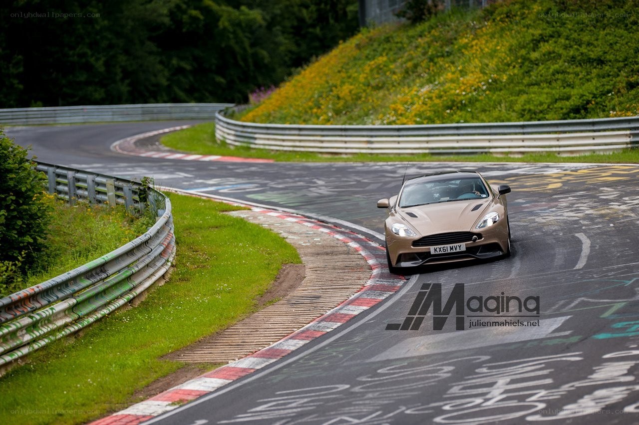 Aston Martin on a racetrack