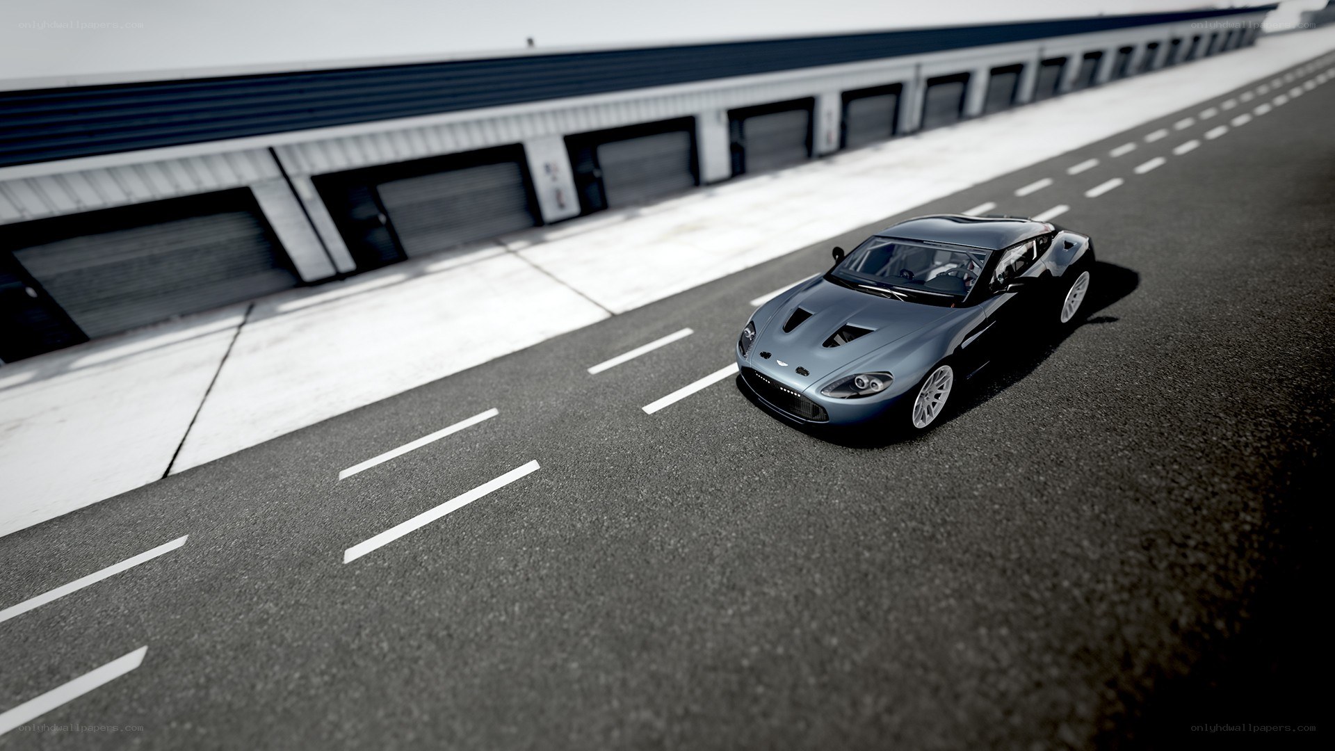 Aston Martin on a racetrack