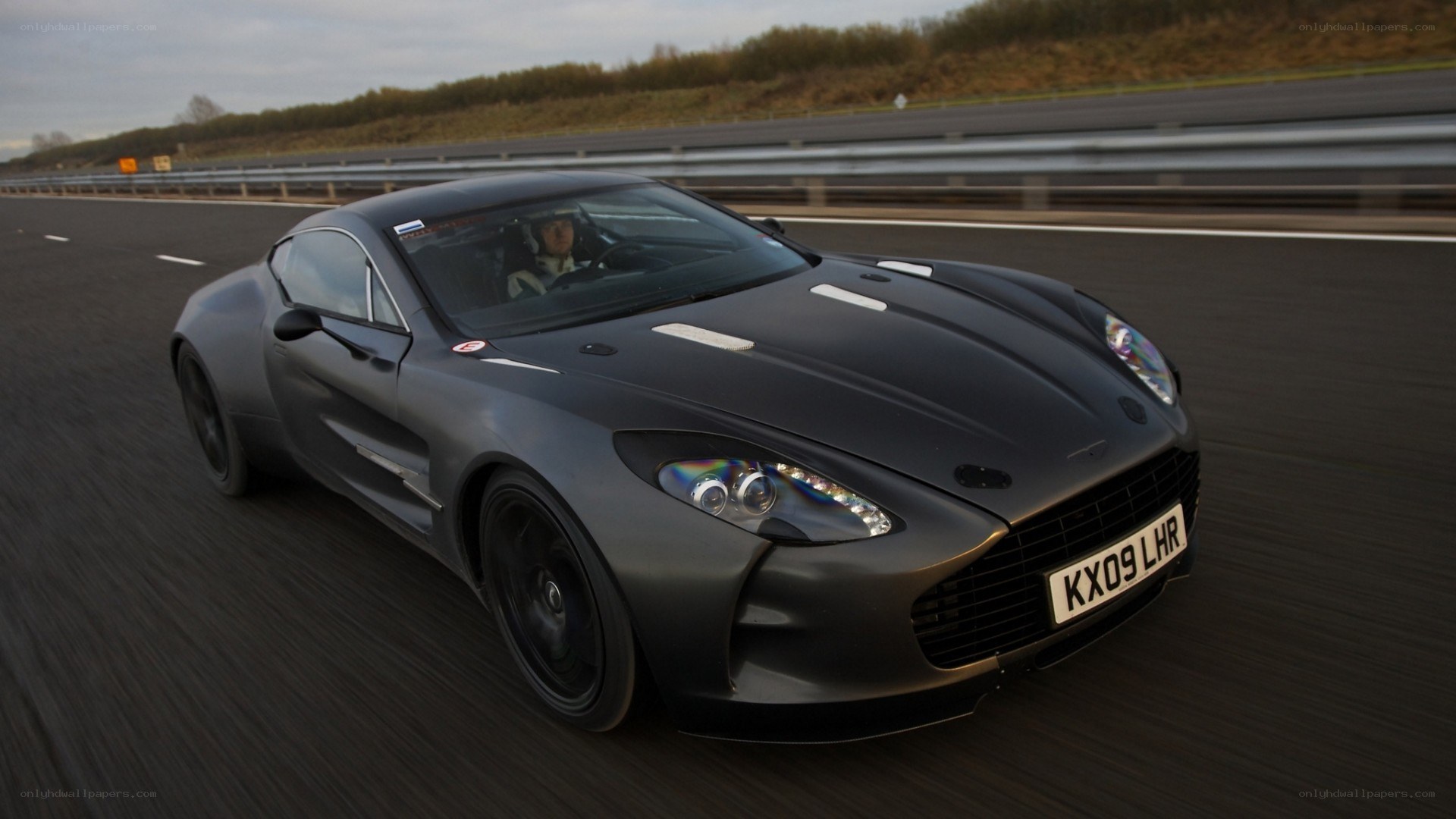 Aston Martin on a racetrack