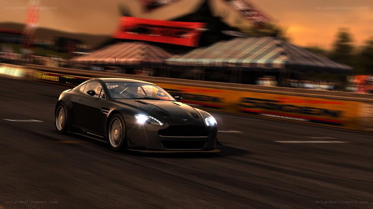 Aston Martin on a racetrack