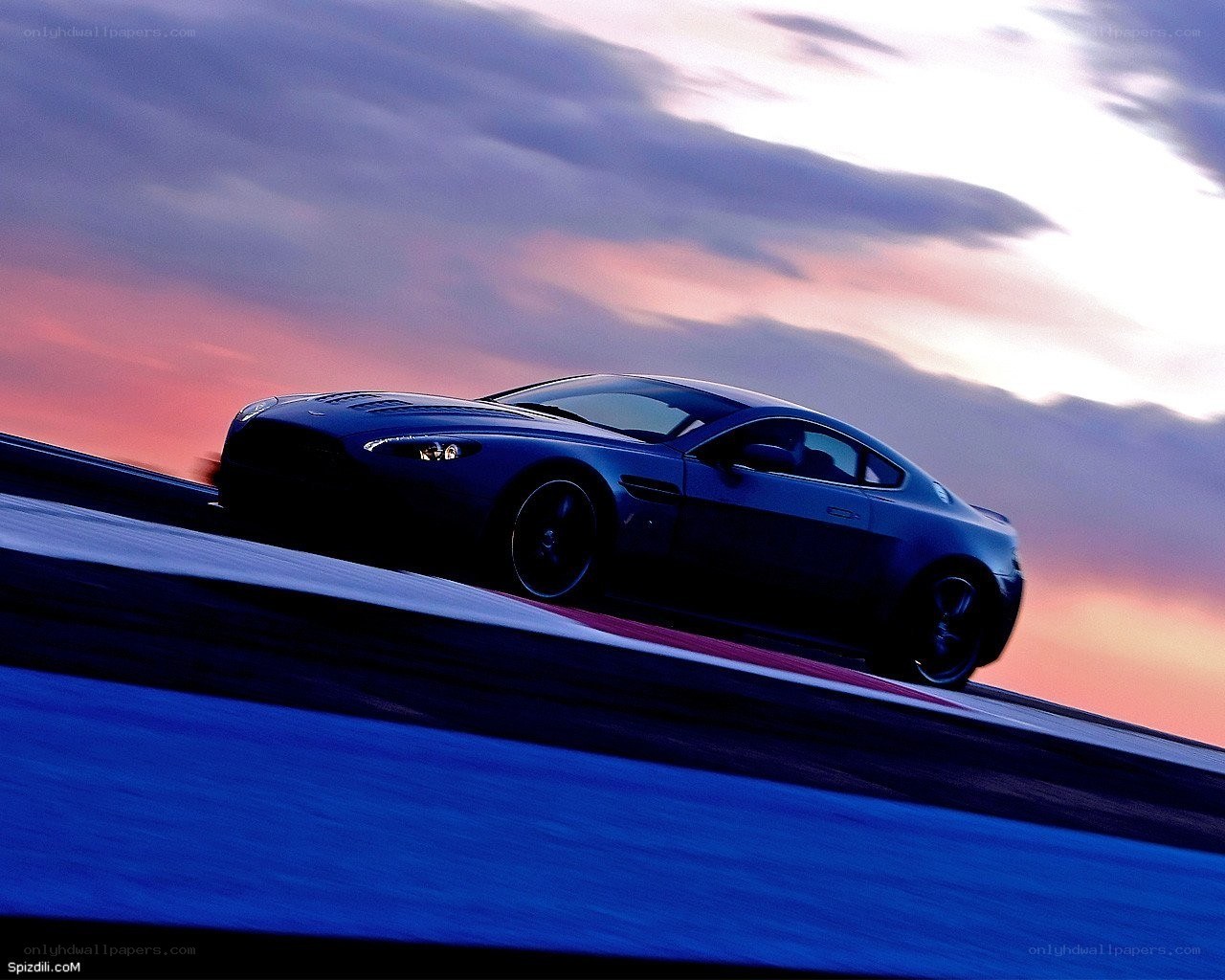 Aston Martin on a racetrack