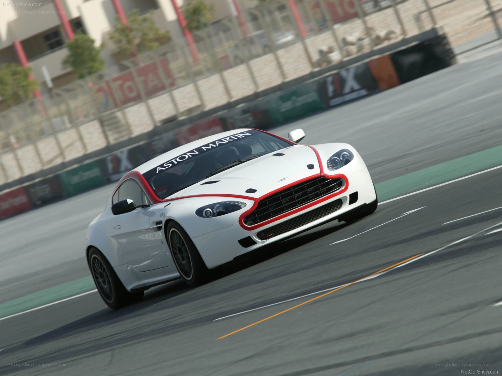 Aston Martin on a racetrack