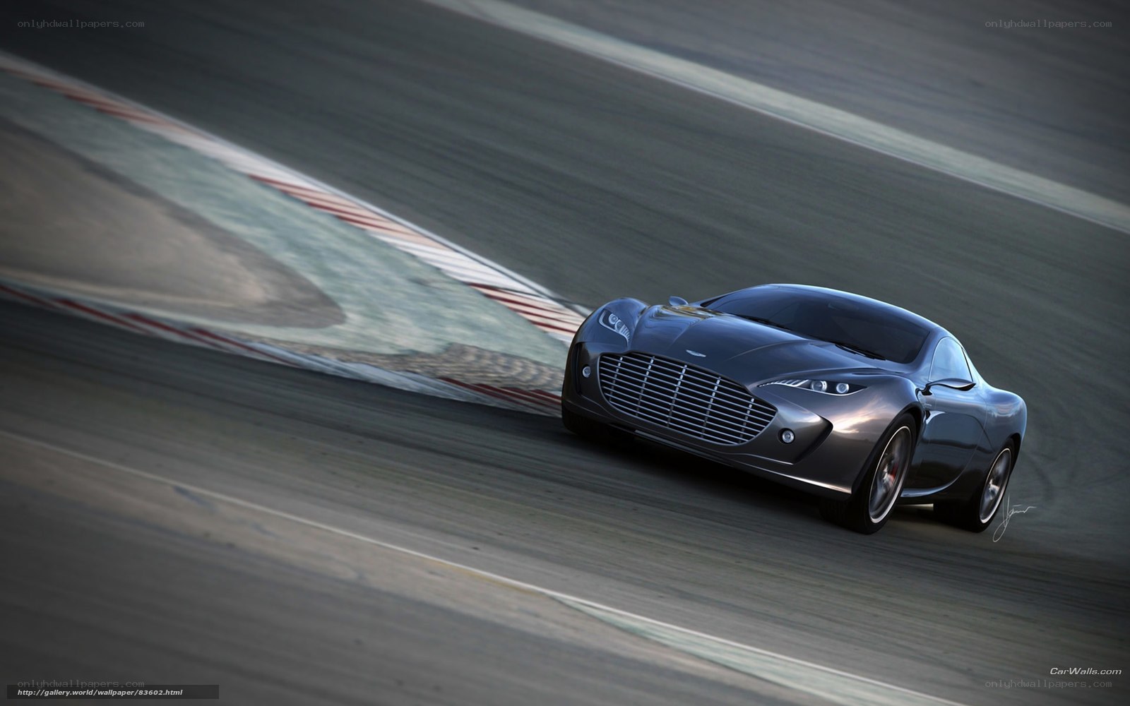Aston Martin on a racetrack