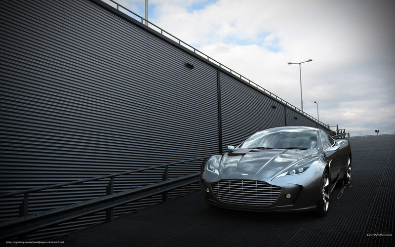 Aston Martin on a ramp