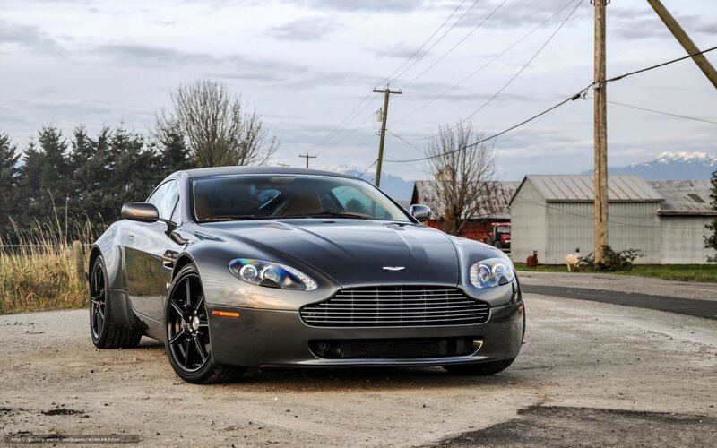 Aston Martin on a rural road