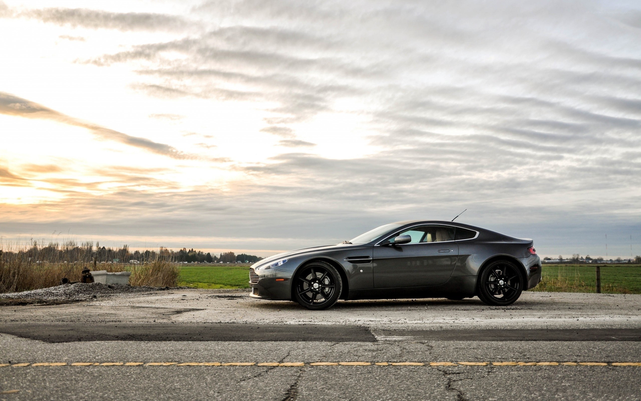 Aston Martin on a rural road