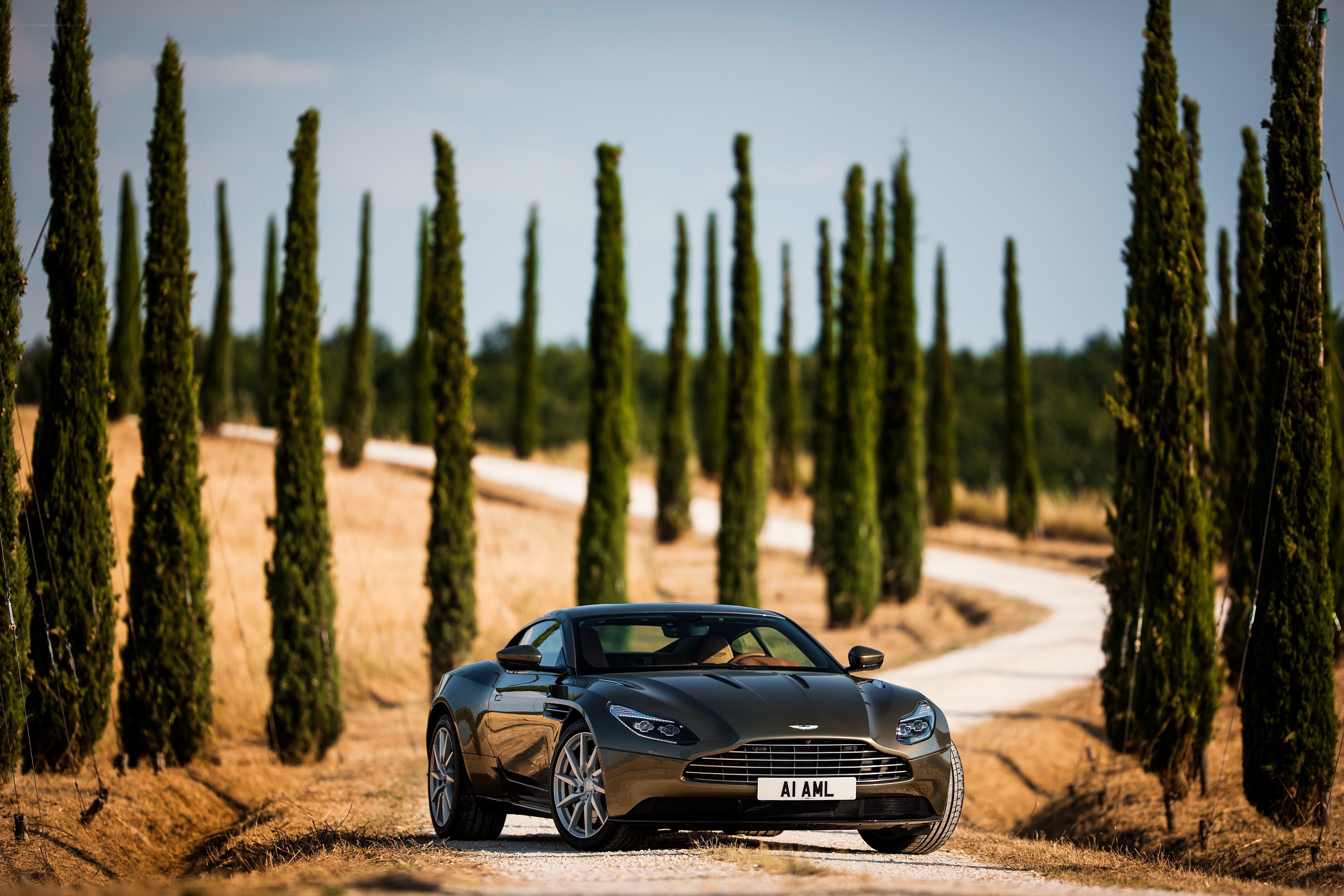 Aston Martin on a Tuscan road