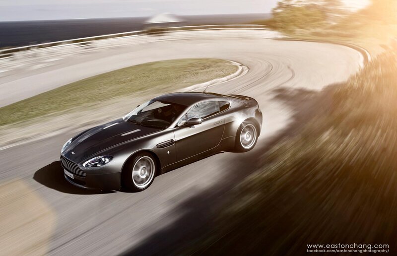Aston Martin on coastal road